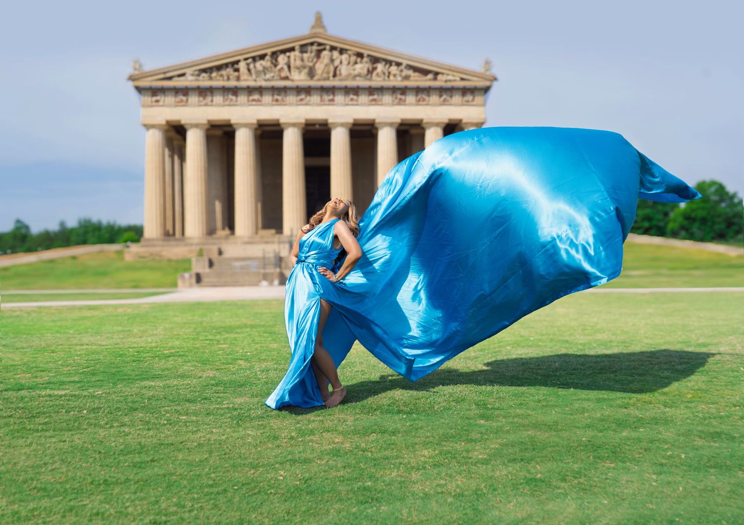Nashville Hot Pink Flying Dress Centennial Park