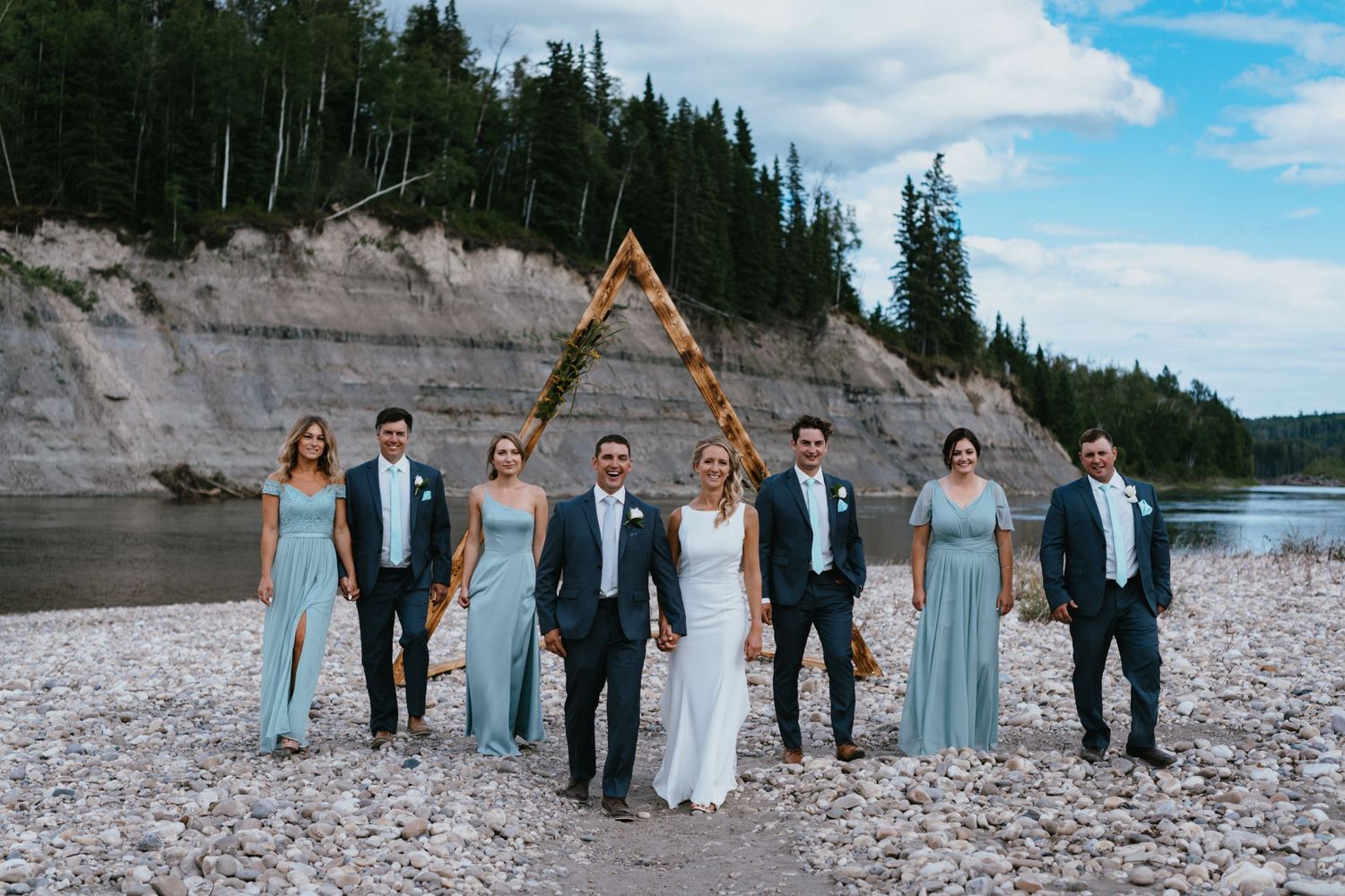 River Wedding in Alberta, Canada Photographer, Canadian The Tollefsons Elopement