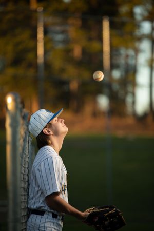 senior boy unique baseball portraits high school sports photography