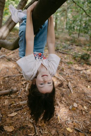 Girl on Tree - Family Photoshoot in the Forest
