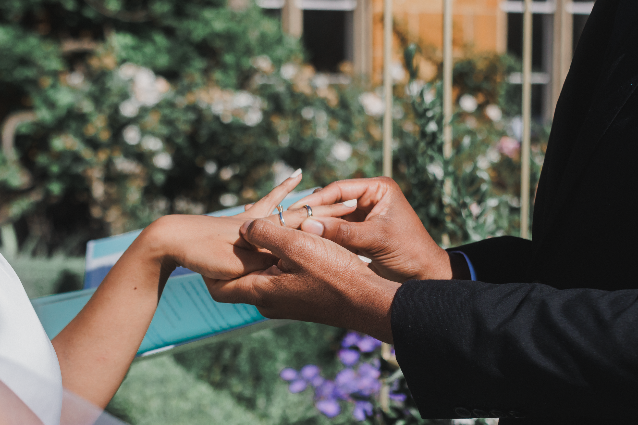 Midlands Bride and Groom Rings at Ceremony