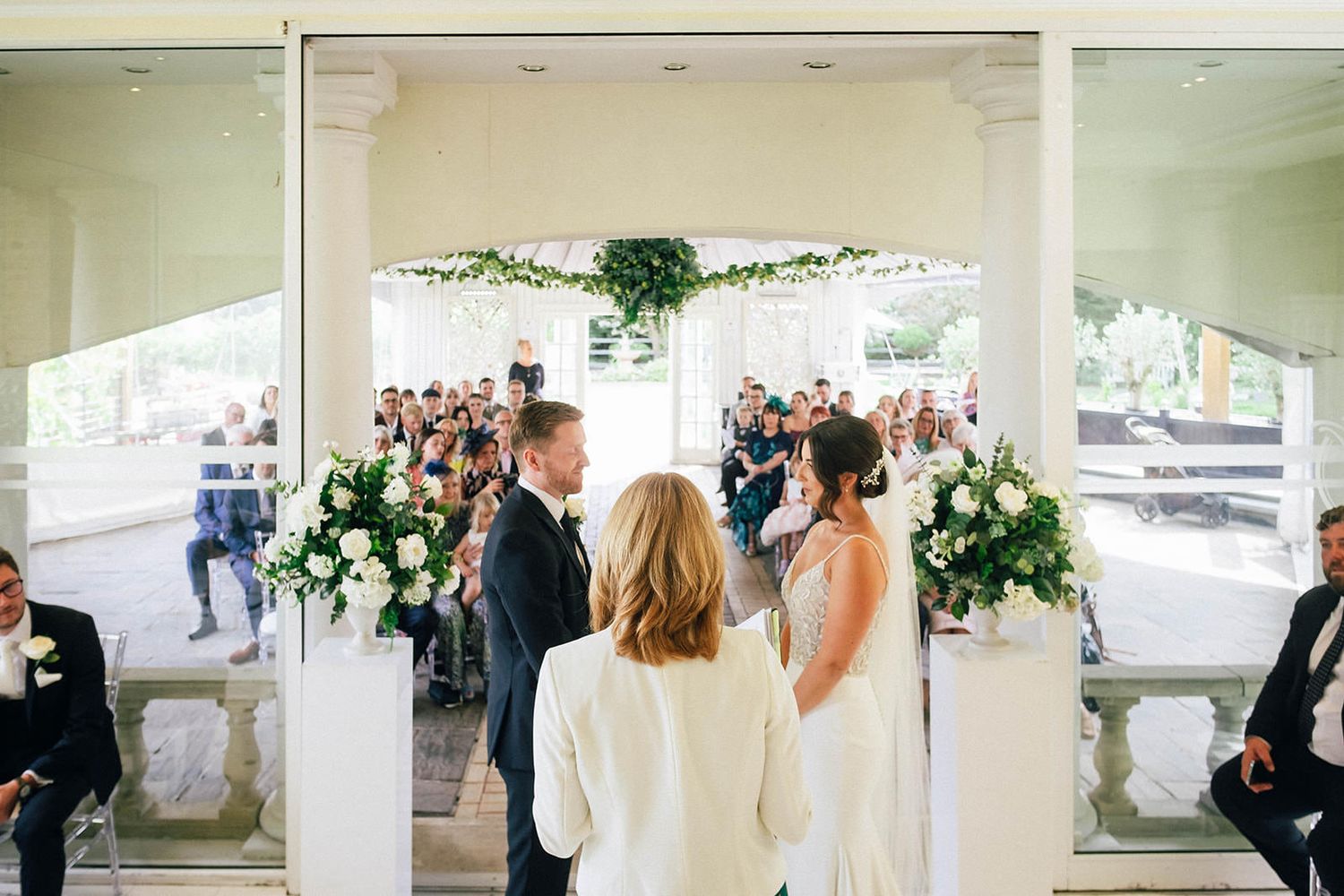 Friern Manor Wedding Ceremony Bride and Groom