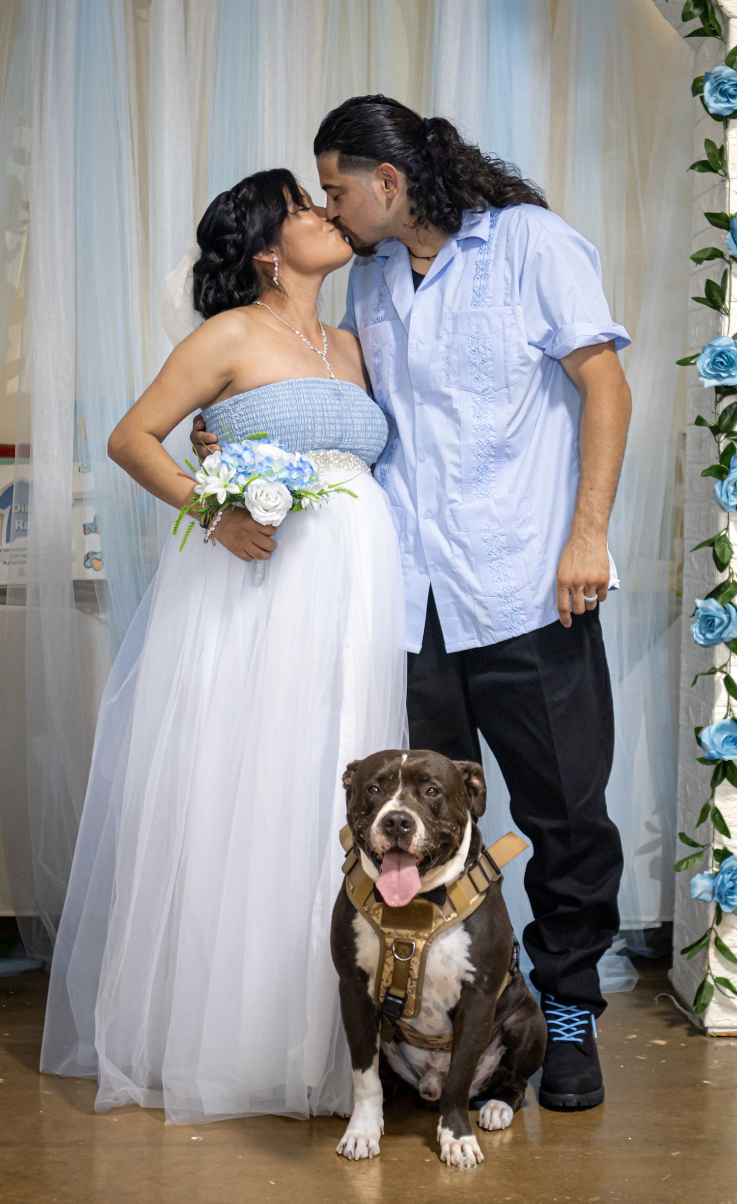 wedding with their service dog
