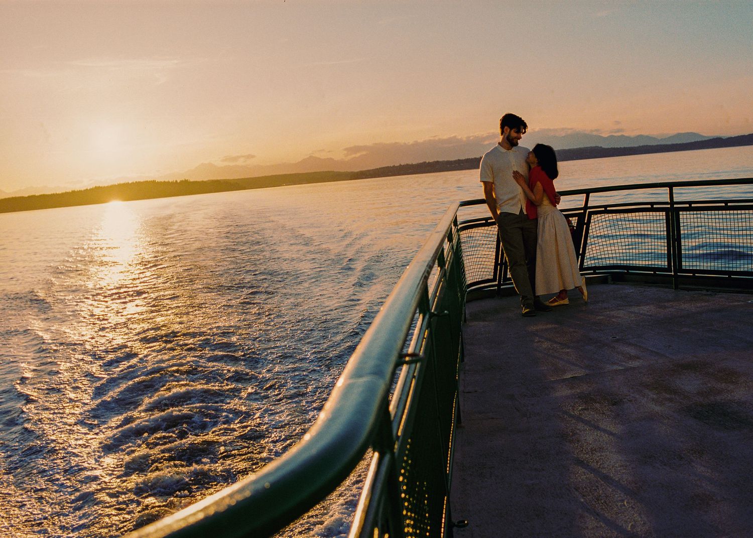 Sutro Baths during engagement session in San Francisco on film; SF editorial wedding photographer