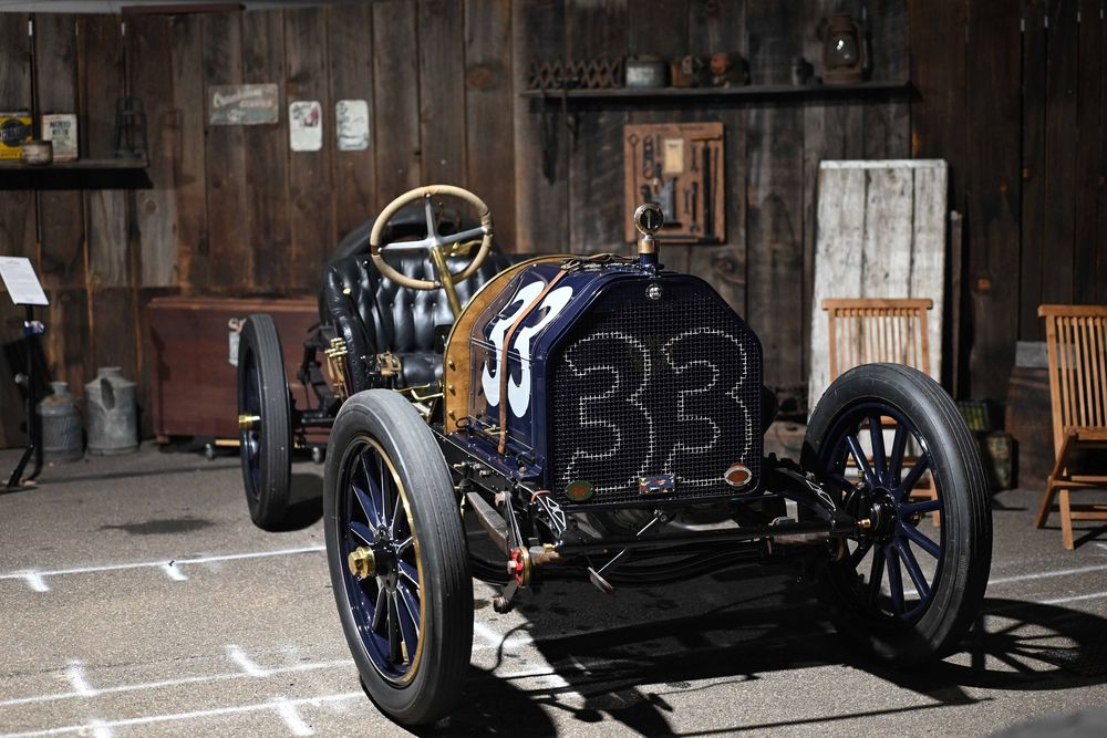 Ragtime Racers as staged in their garage at Watkins Glen.