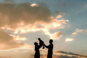 Santa Fe Family Photographer Silhouette with beautiful ethereal skies