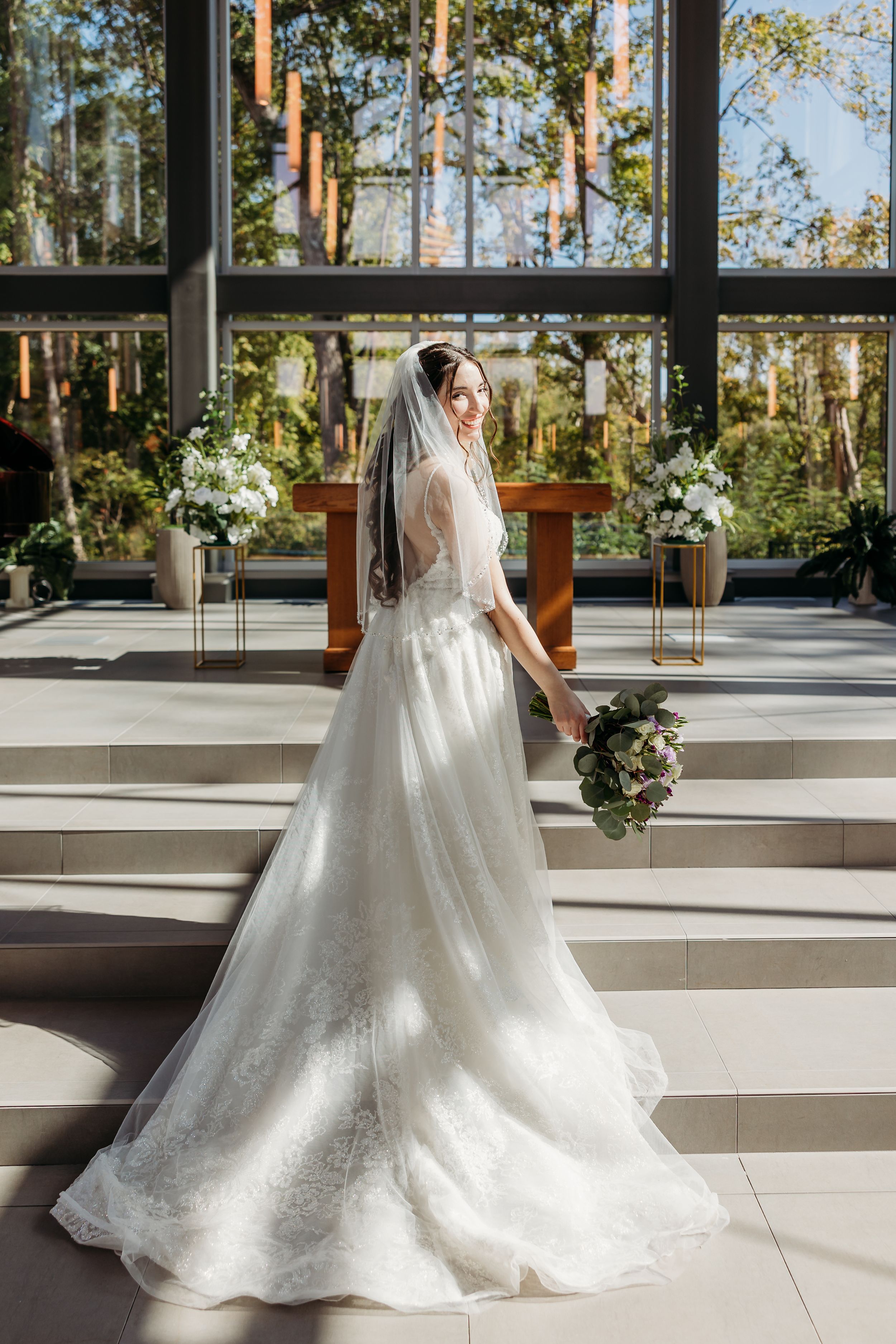 Portrait of a beautiful bride in Cincinnati, Ohio.