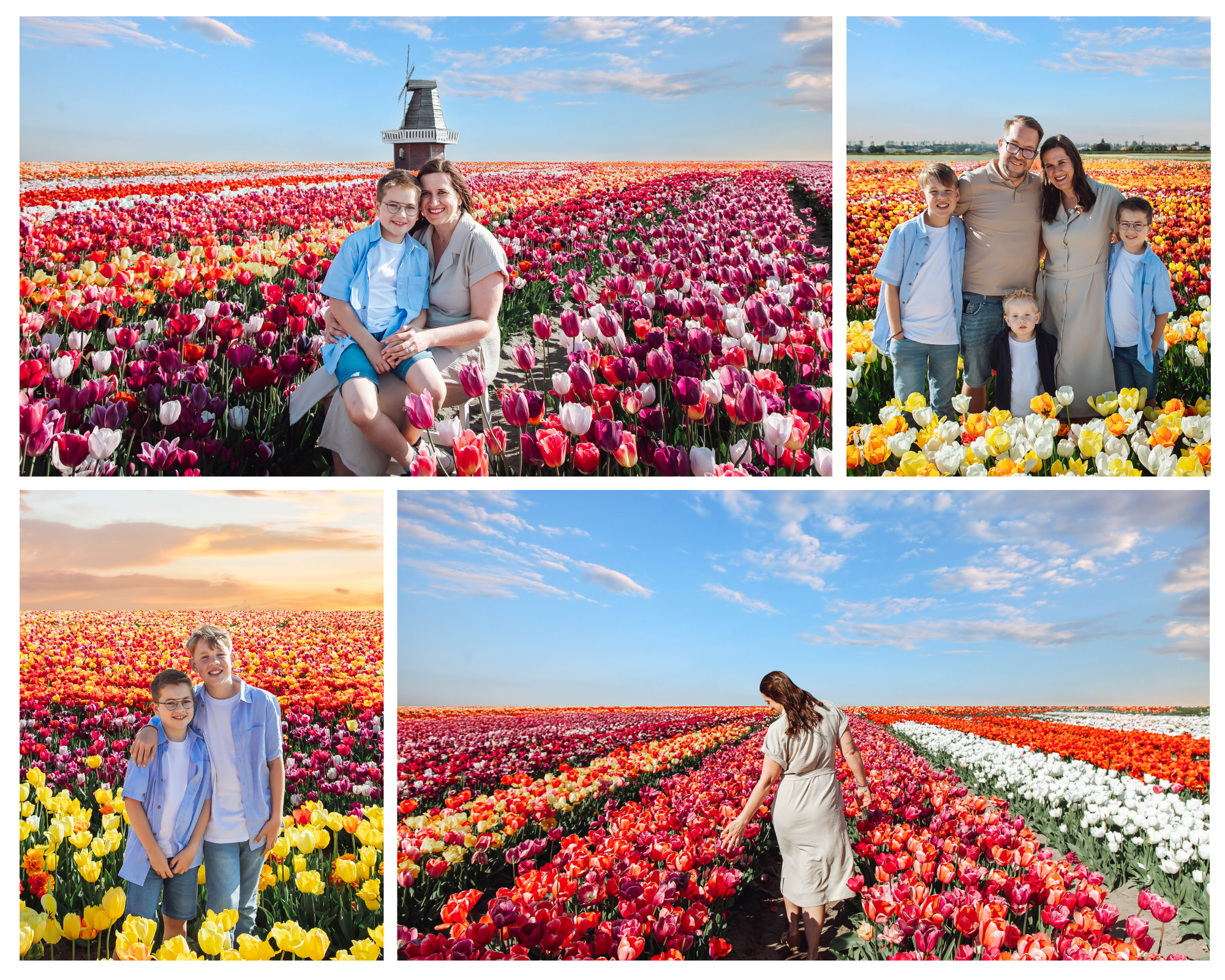 Tourist-friendly tulip field photography in the Netherlands, professional session by local photographer Jorietha Rabie.