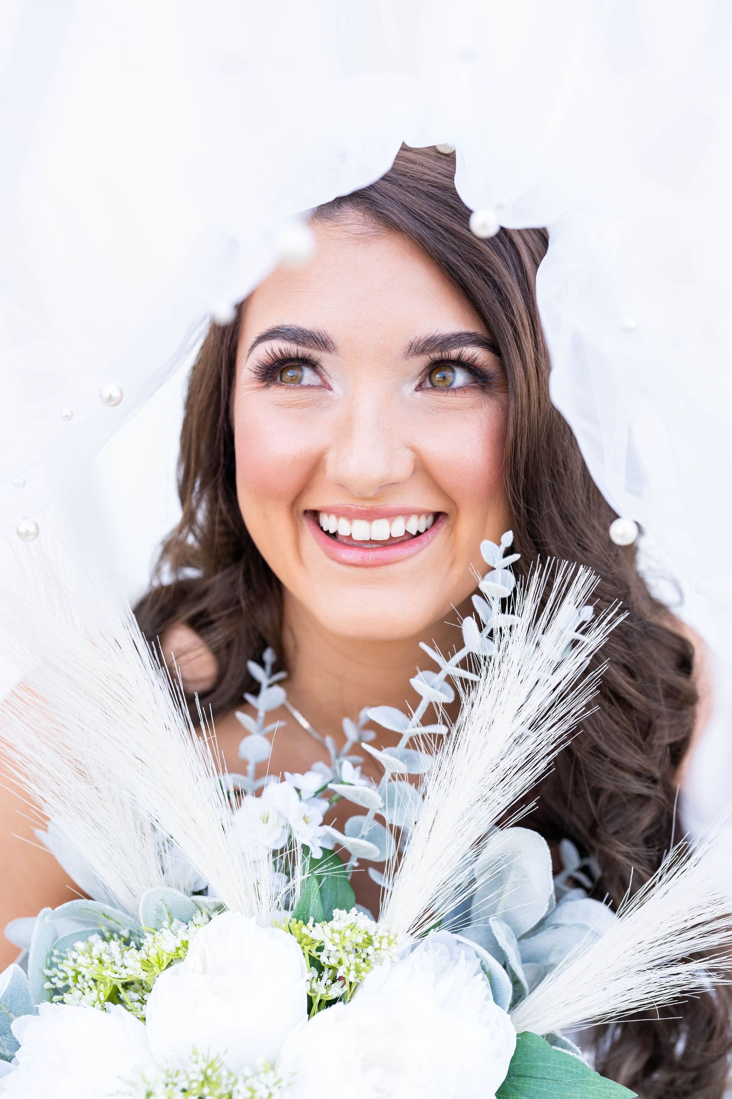 bride under veil