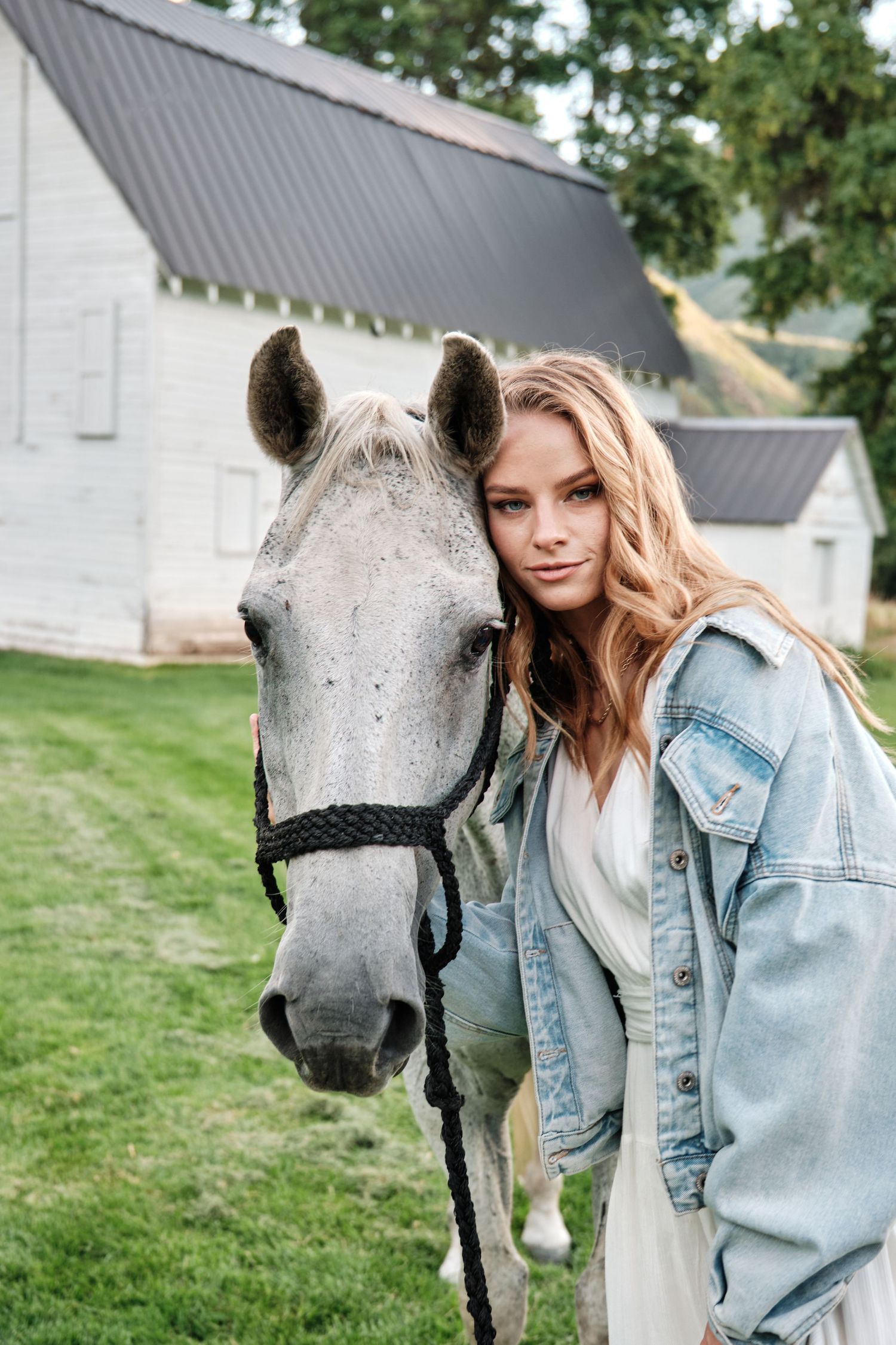 a girl and her horse on a ranch in Utah