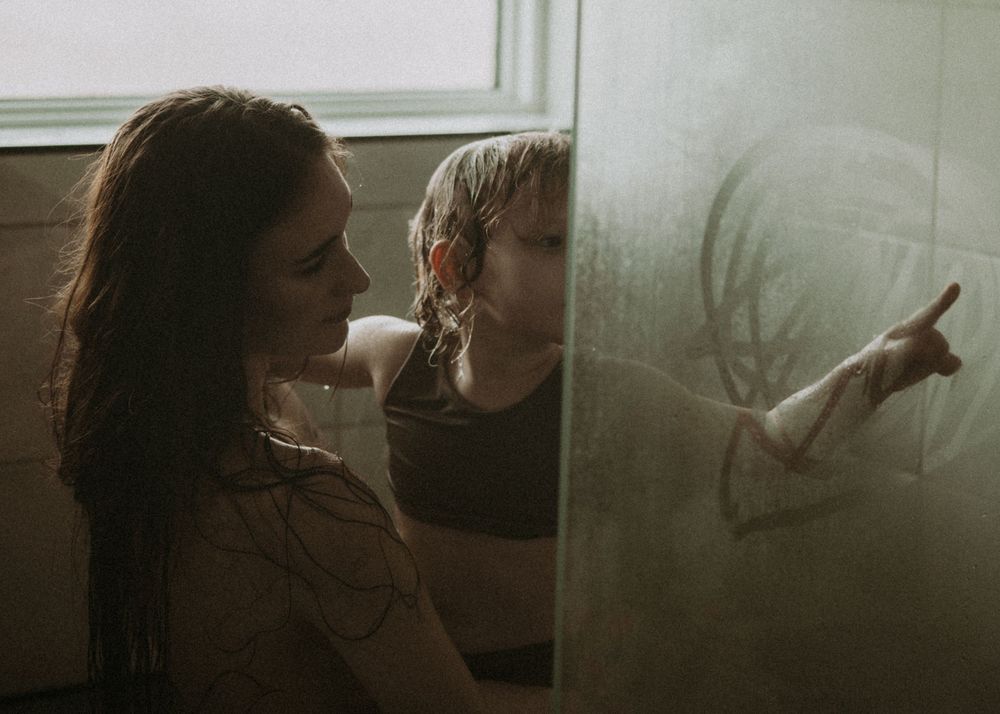 A cinematic montage of intimate scenes between two people in moody, atmospheric lighting.