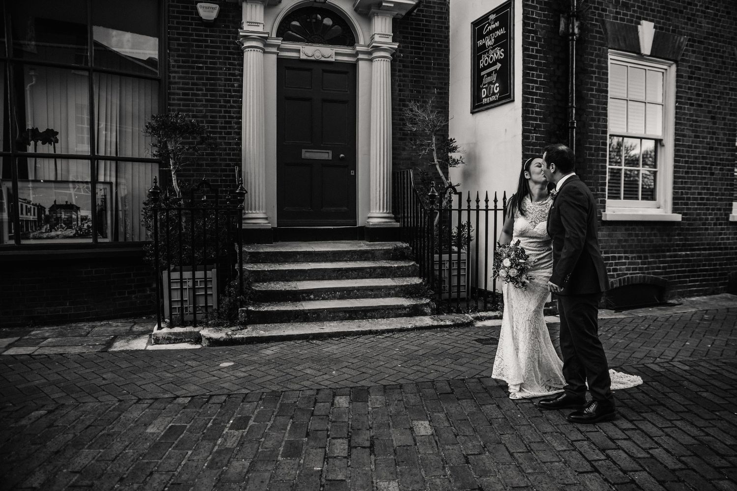 Black and White wedding photograph, Poole, Dorset. Poole wedding photographer .Poole wedding venue. BCP registration services