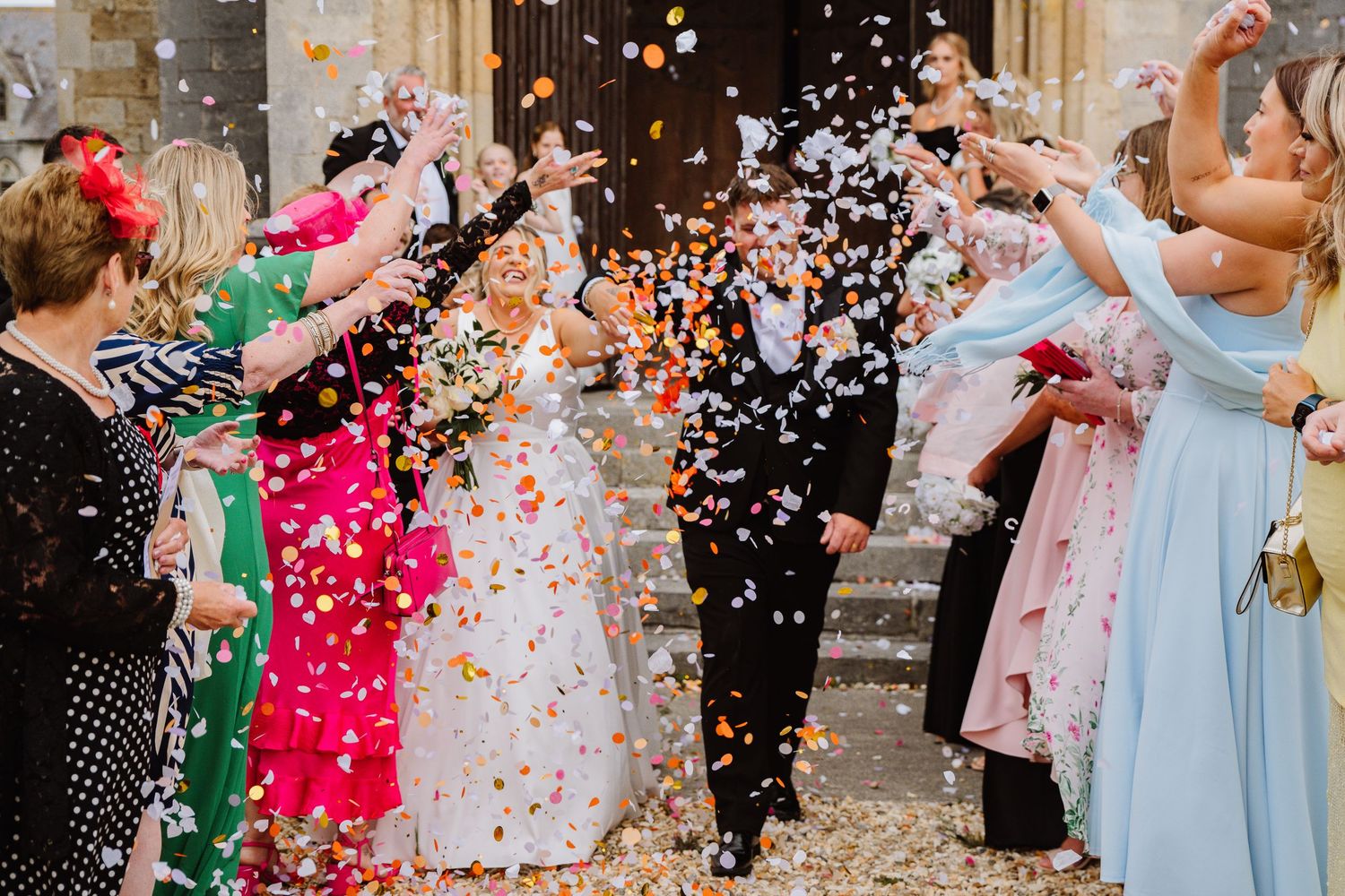 St Johns Church Wedding Weymouth, Dorset. Weymouth Wedding Photographer. Dorset wedding photographer.  candid photography. Confetti weymouth
