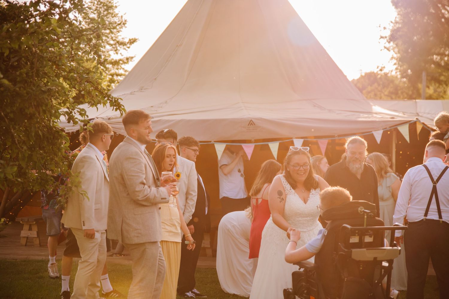 The Gaggle of Geese Tipi Wedding Dorchester Dorset. Outdoor wedding Dorchester, Dorset. LGBTQ Wedding Dorset