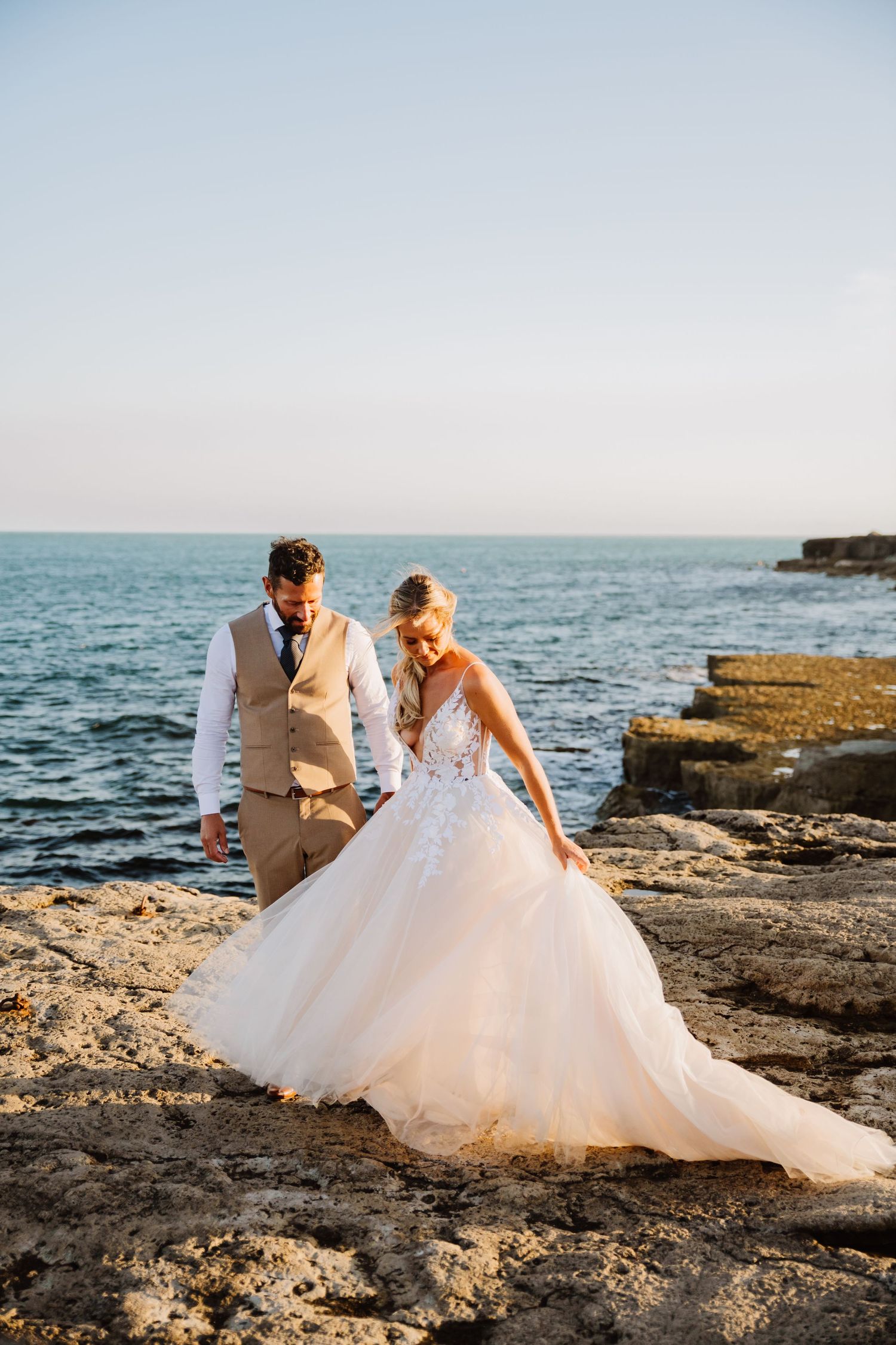 portland wedding,  Portland Bill. Bridal shoot Dorset. Rock climbing bride. Hunter wells. Weymouth Wedding photographer