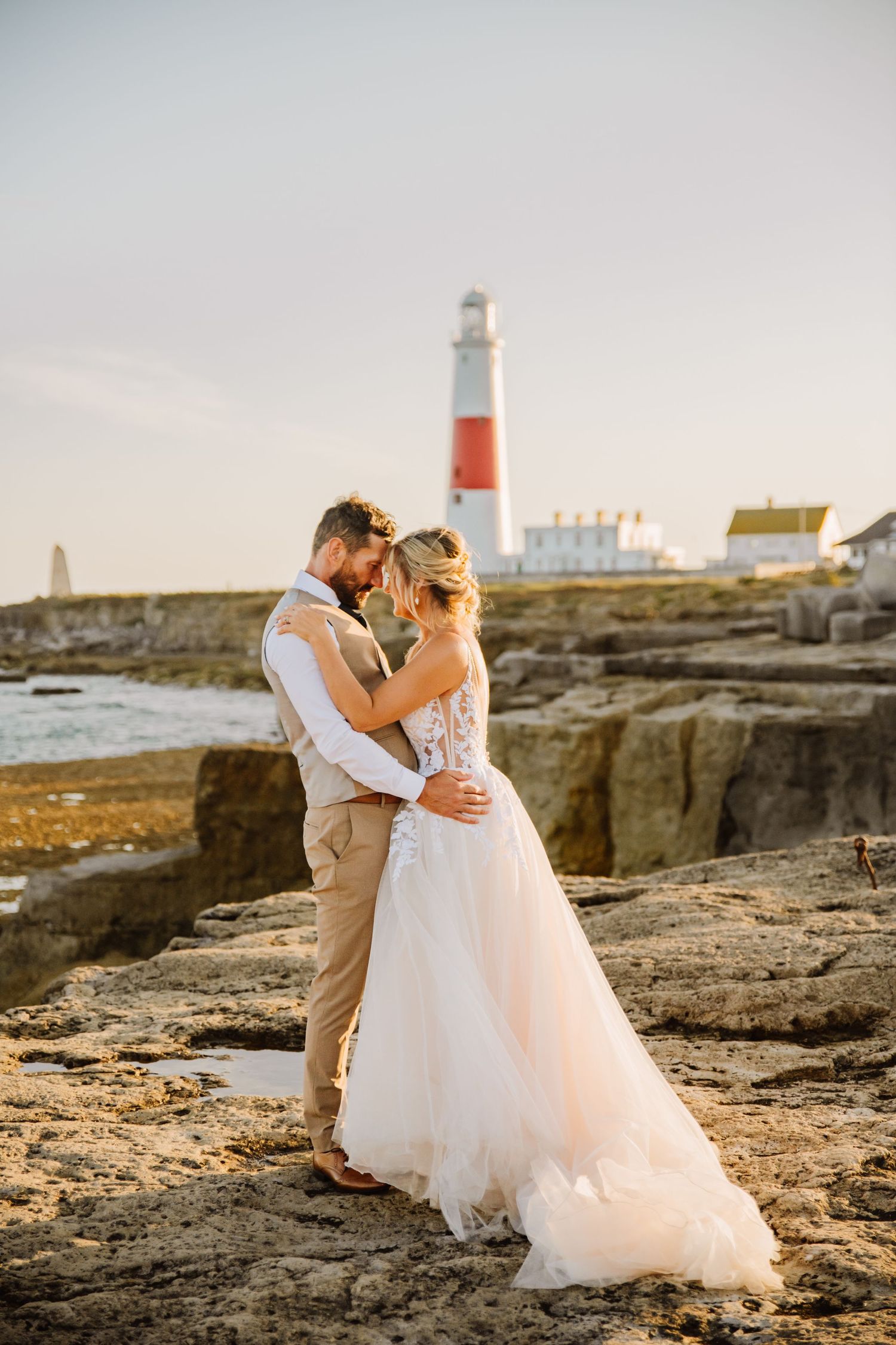 portland wedding,  Portland Bill. Bridal shoot Dorset. Rock climbing bride. Hunter wells. Weymouth Wedding photographer