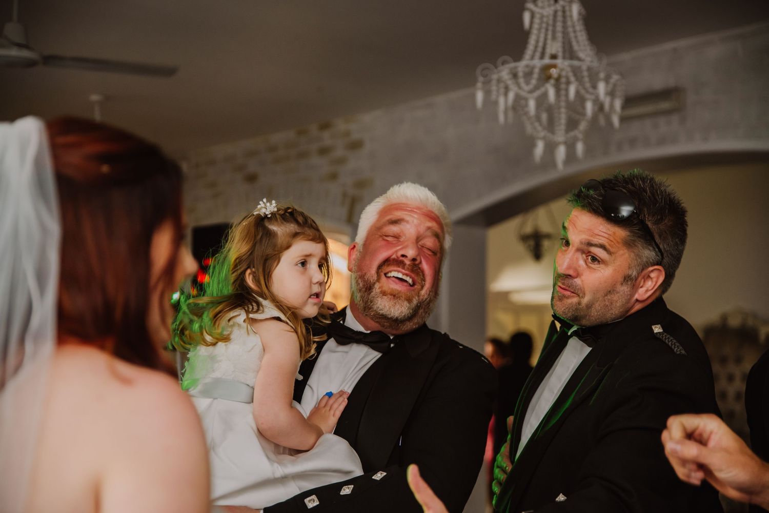Groom and best man sing to bride at Grey Manor Hotel, Cholderton Salisbury.  Documentary candid  Wedding Photography, Dorset