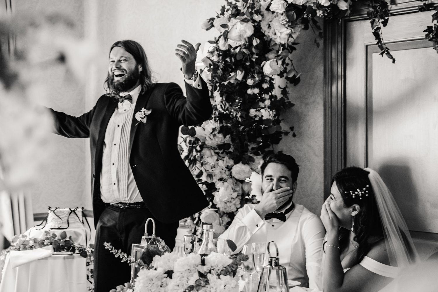 Hotel Du Vin Winchester wedding venue Hampshire. Wedding venue Hampshire. Best man wedding speech. Floral arch Winchester