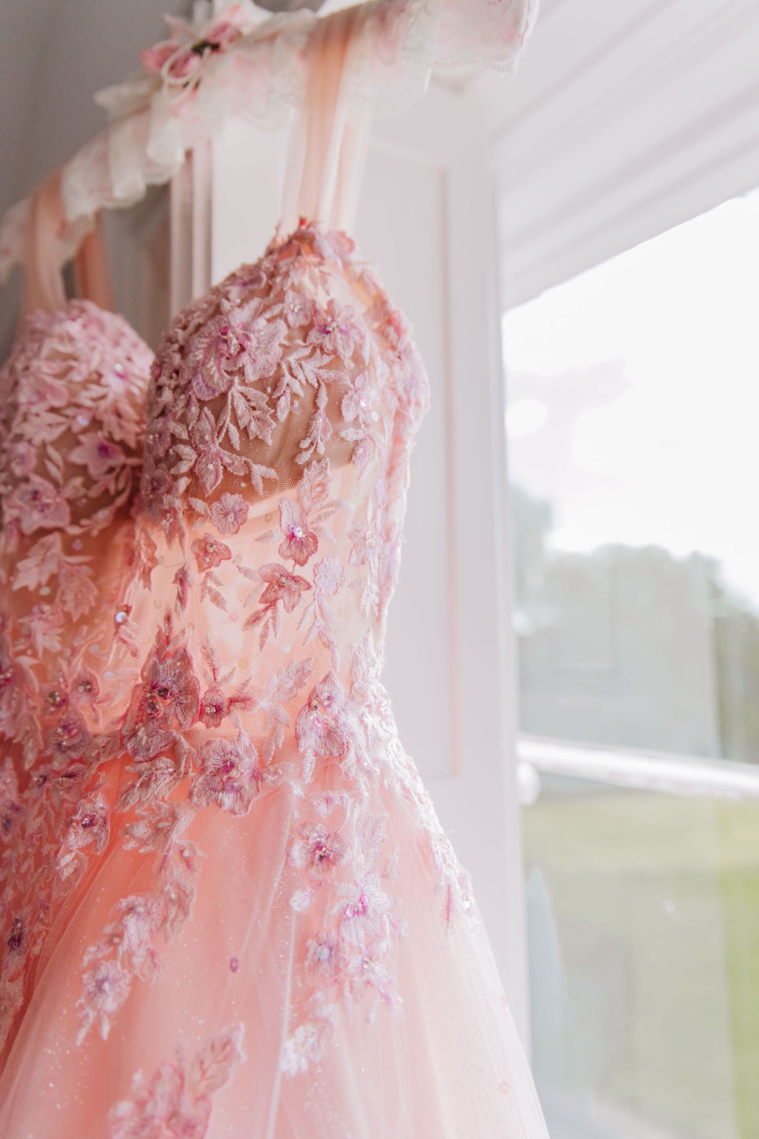 Upwey House. Wedding venue in Weymouth. Manor house wedding Dorset. Outdoor wedding Dorset.   Pink wedding dress. Bridal Reloved Dorchester