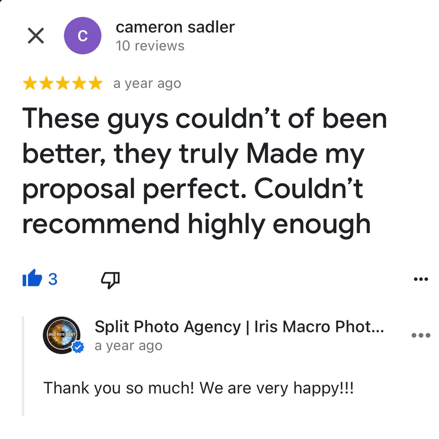 Proposal reviews Split Photo Agency
