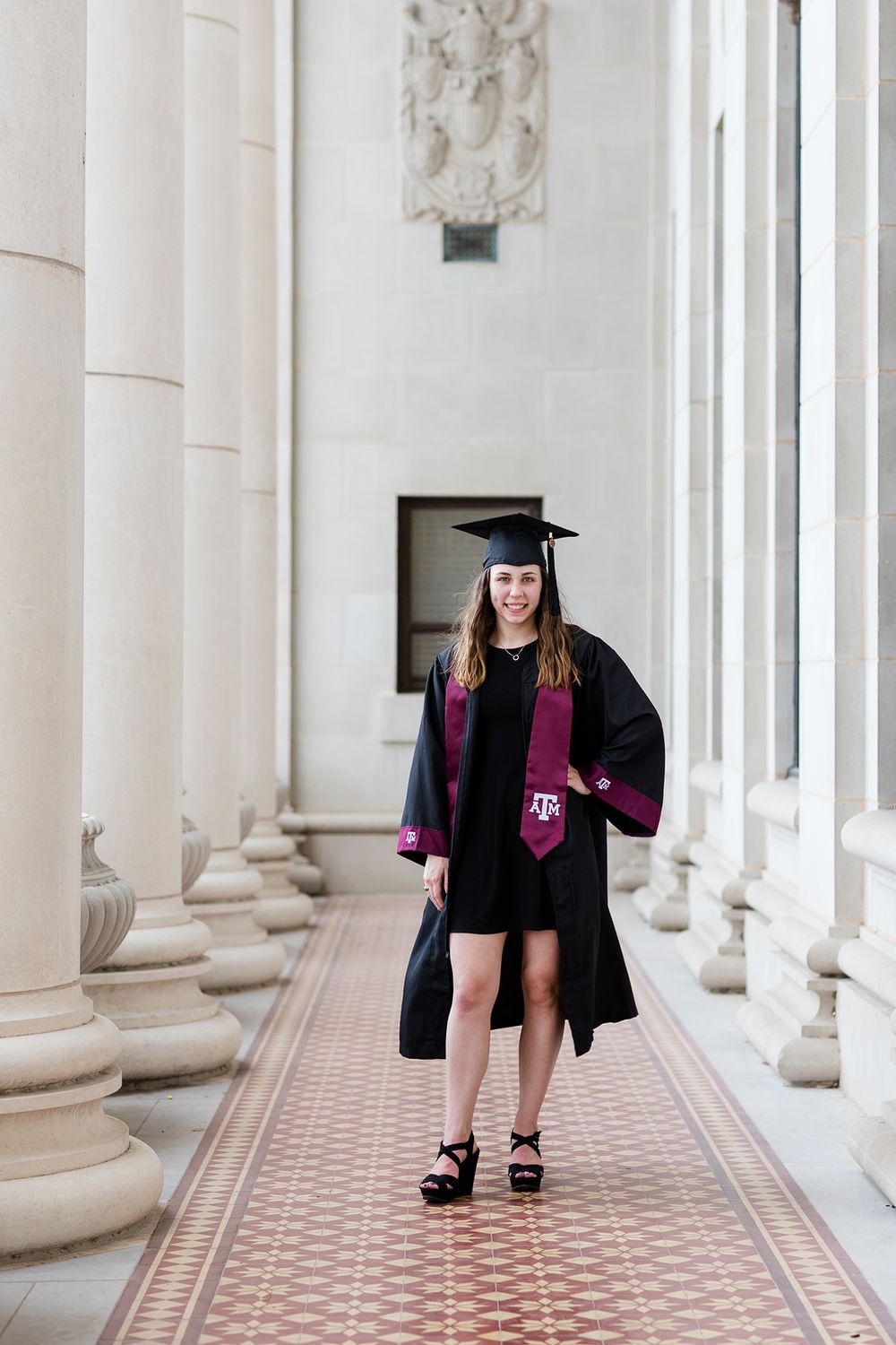 Texas A&M University Senior Photo Photographer Jack K. Williams Administration Building