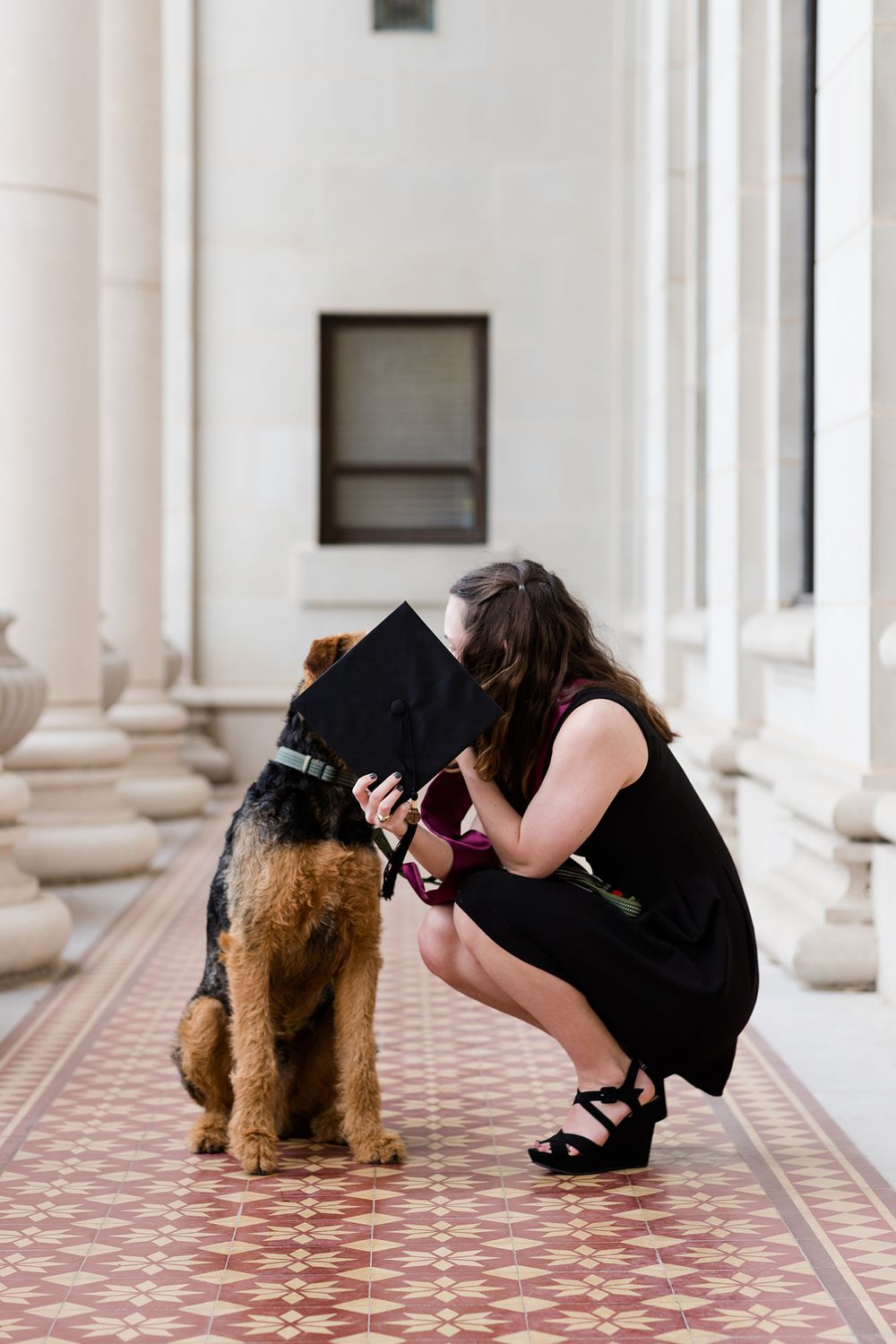 Texas A&M University Senior Photo Photographer Jack K. Williams Administration Building Dog