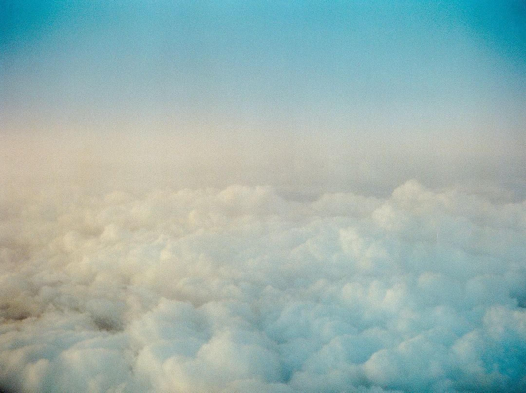 Plane window view