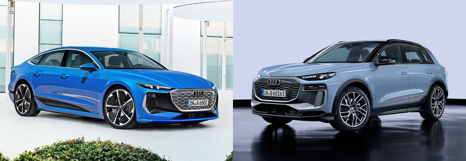 Audi A7 and Audi Q6 e-tron future cars illustrations by Avarvarii Automotive Artworks