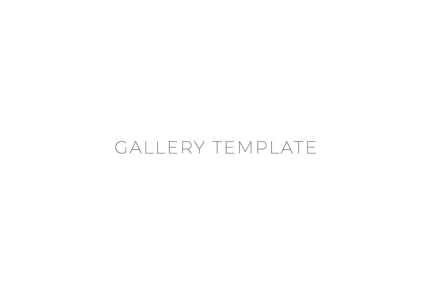 Gallery Template Cover