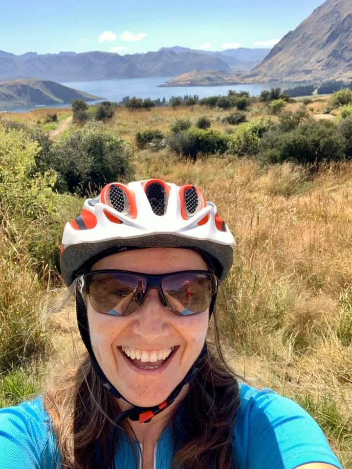 Melanie Peters, out on my mountain bike