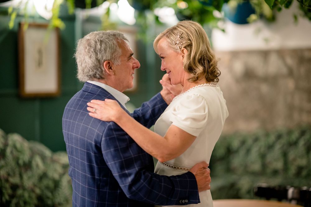 A joyful dancing moment captured during a wedding celebration.Commodore Perry Estate Wedding