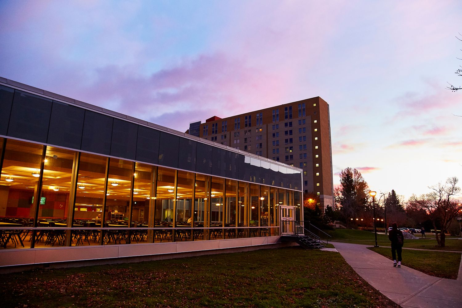 John Ware Building at SAIT during sunrise