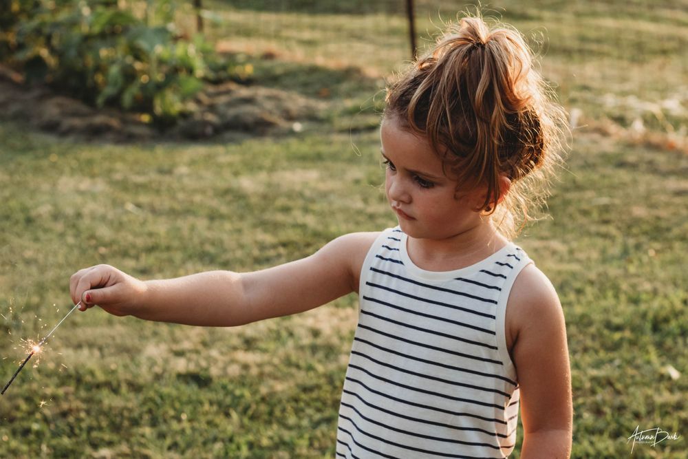 Little Girl with Sparkler