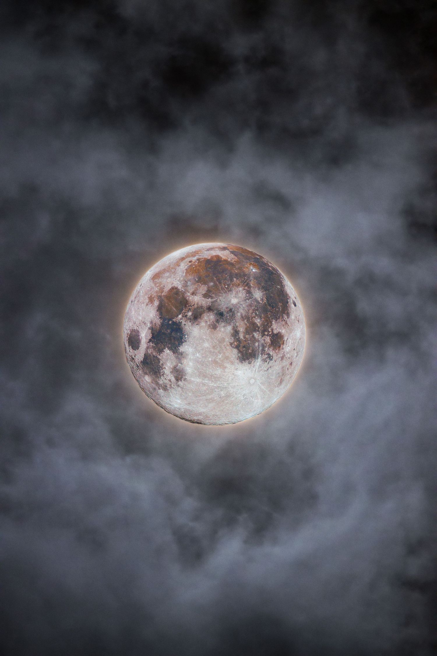 full moon clouds