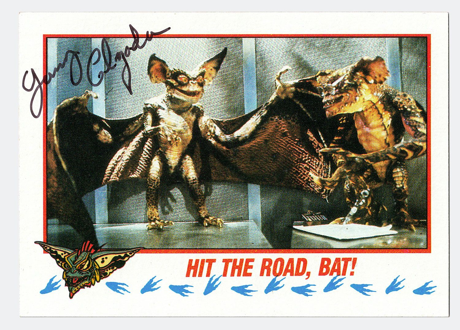 Signed Gremlins 2 movie trading card