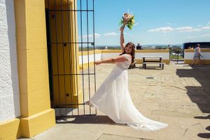 bride swing on a gate