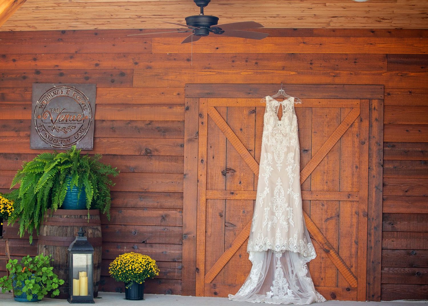 Wedding dress at The Venue in Stockton MO