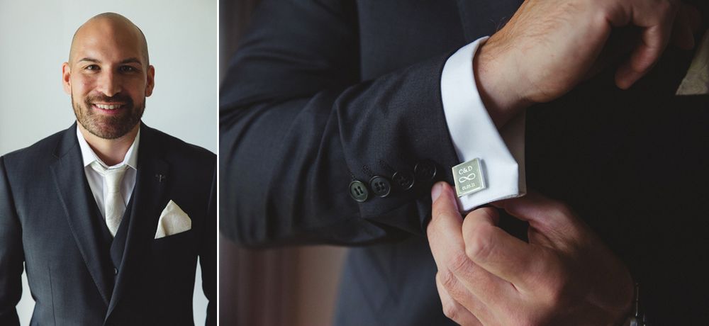 Men in formal suits and ties preparing for a special event.