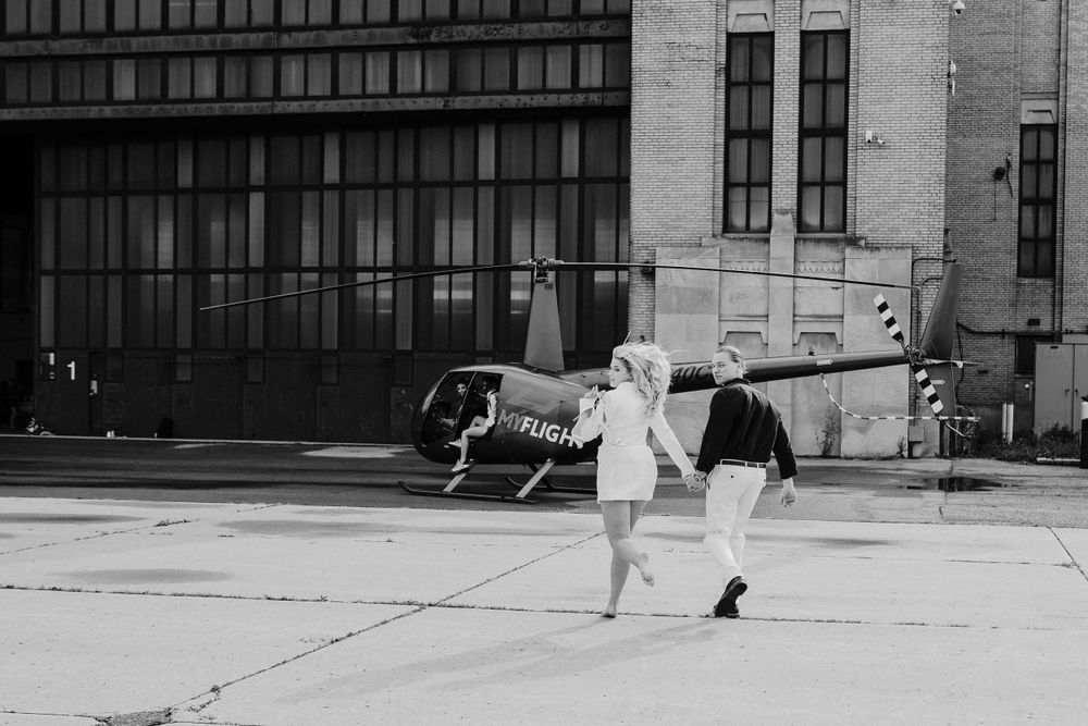 Michigan adventure helicopter elopement