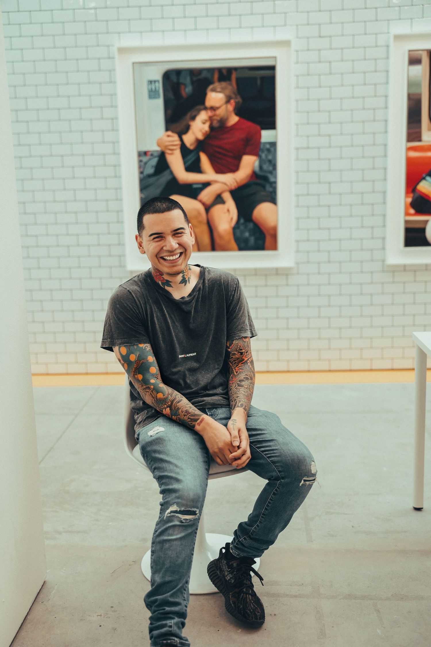 devon rodriguez NYC subway artist chelsea art gallery UA Artist space tiktok subway painter