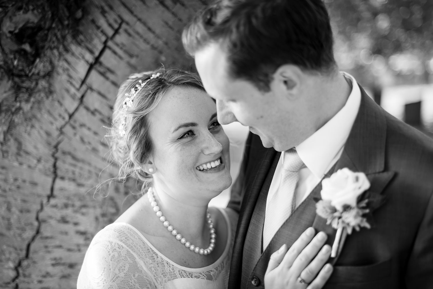 Bride and groom a quiet moment during their Nottingham wedding