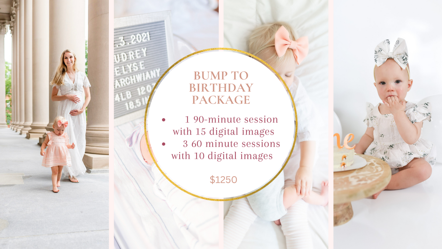 Bump to Baby Photoshoot Package Maternity shoot Milestone Photos First Birthday Photos Cake smash photoshoot