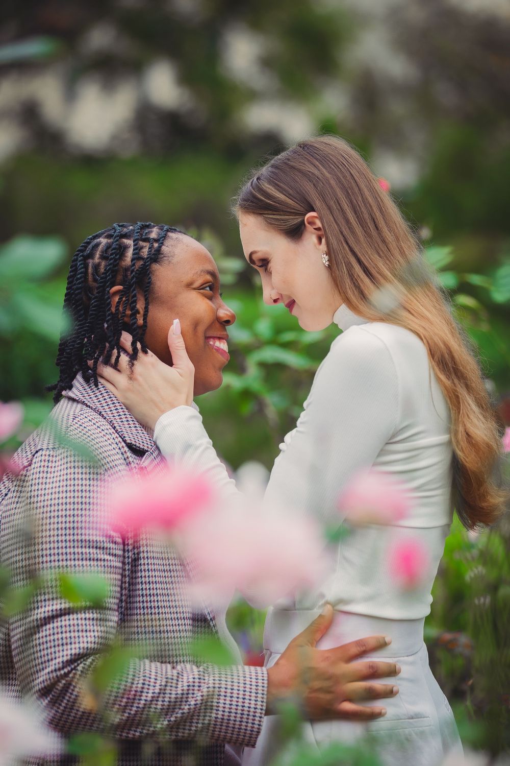 romantic-garden-engagement-photo