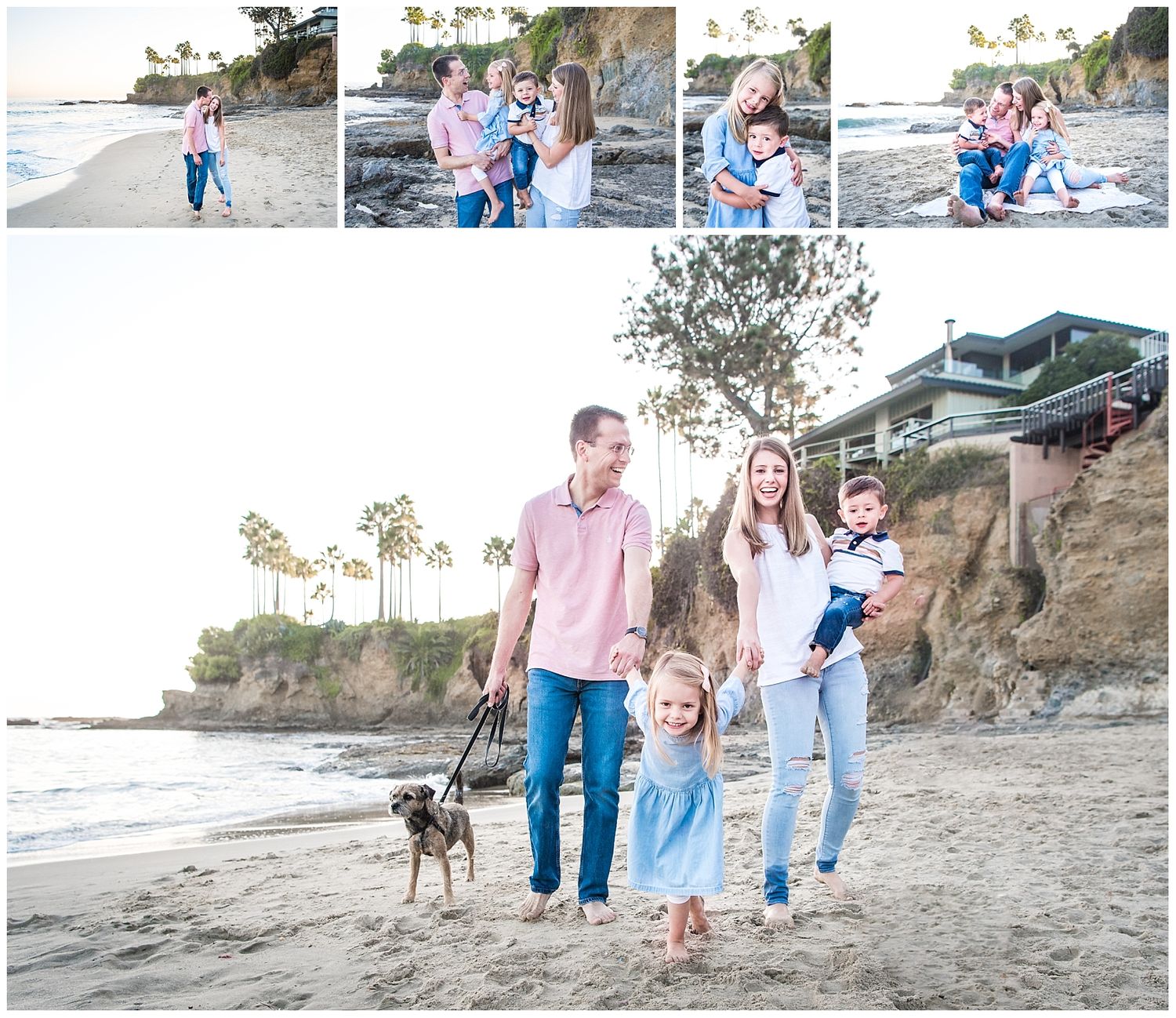Family Photograph on the beach in Laguna Beach, CA