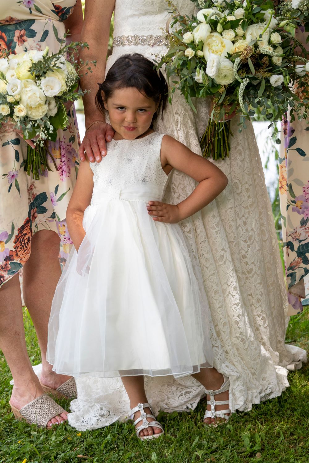 Flower girl showing some sass