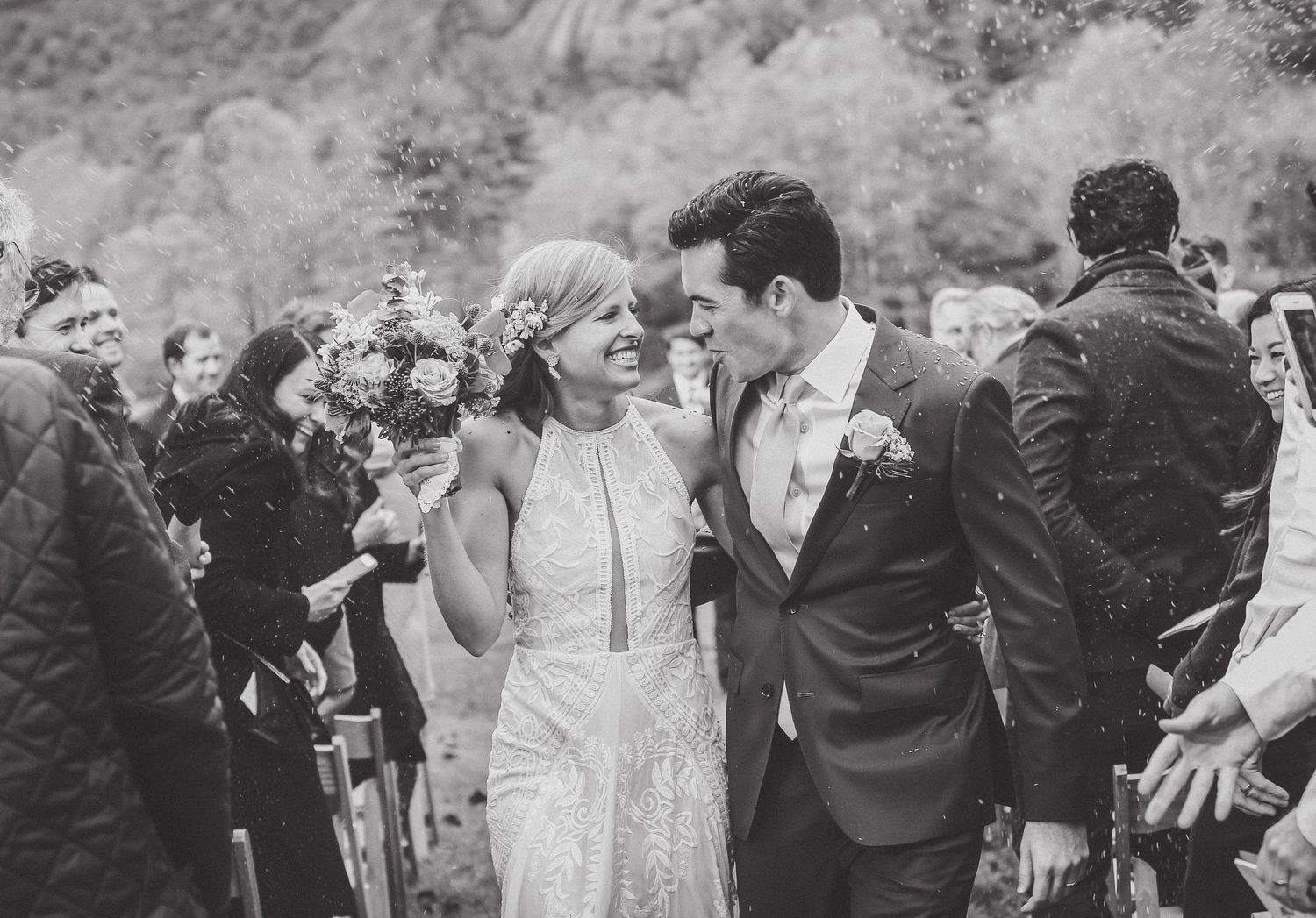 Wedding recessional at Lonesome Valley - Sapphire, NC