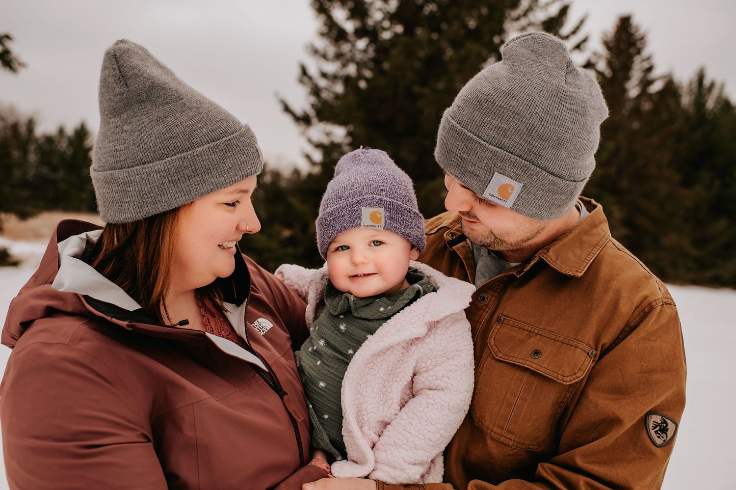 family snow fun session