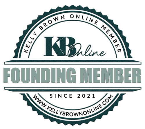 Founding member badge from Kelly Brown Online.