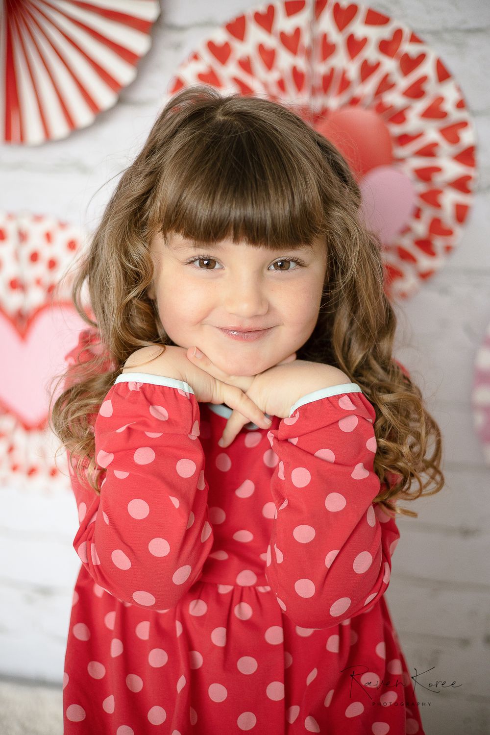 Valentine's Day holiday children's professional studio portrait session in Seymour Tennessee