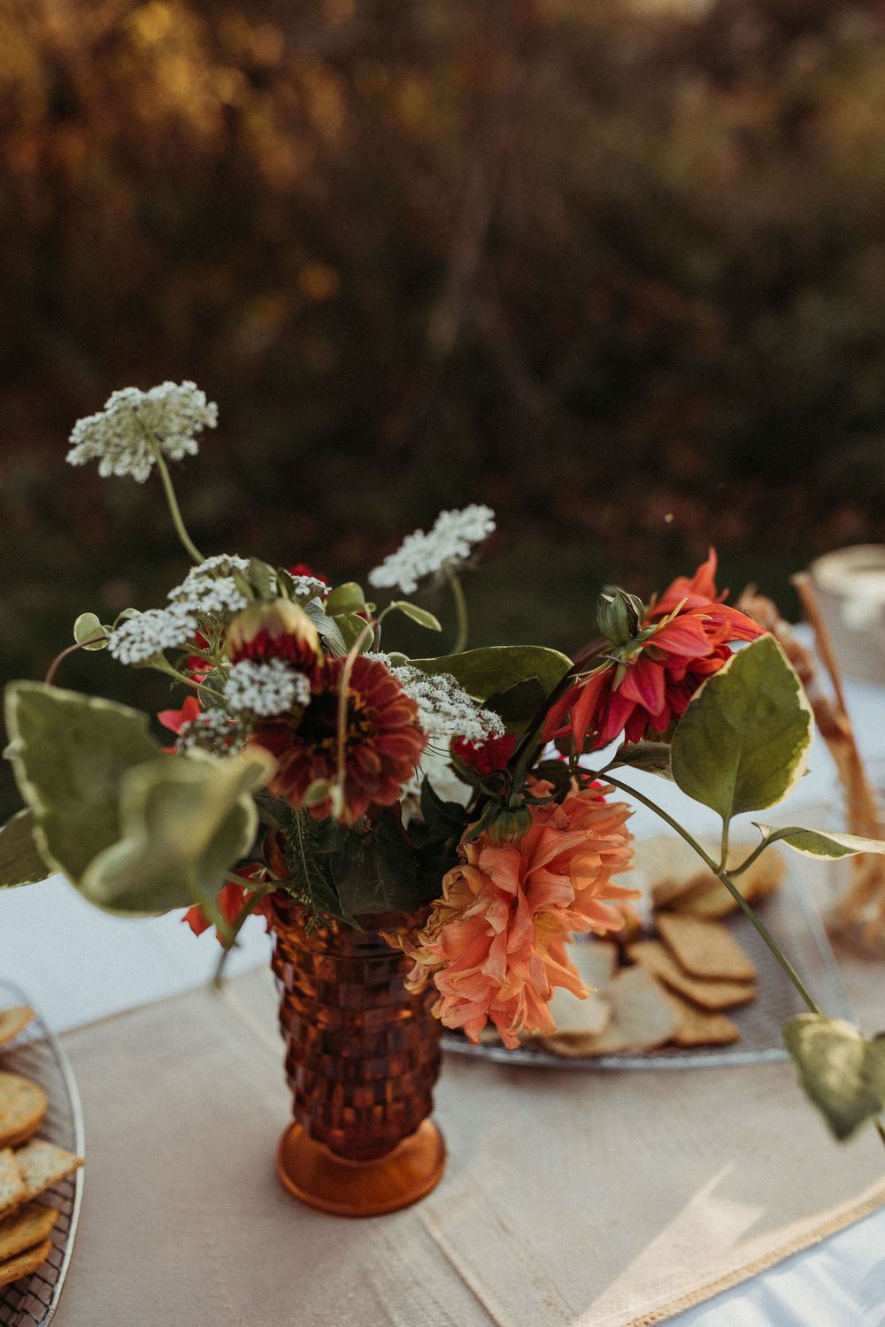 Whimsical diy floral arrangement - Connecticut Home Wedding - vintage wedding centerpiece